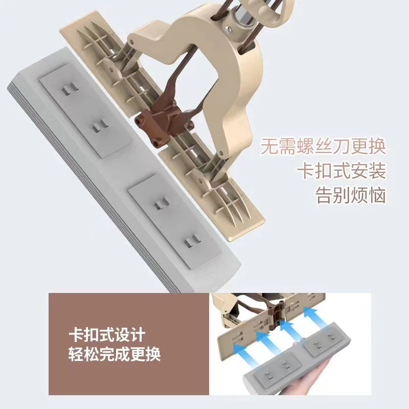 Taile Large water-squeezing sponge absorbent mop, household folding rubber cotton mop, lazy person no need to hand wash mop Application Scenario
