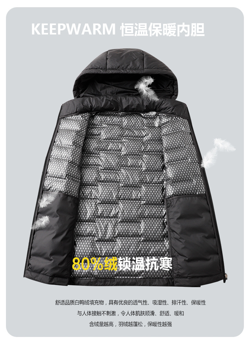 光版轻薄羽绒服男女情侣款白鸭绒羽绒服定制印字LOGO外套团购工服详情5