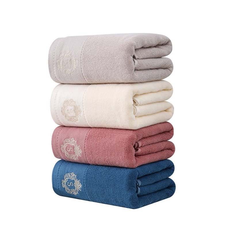 Tinglong Wholesale Pure Cotton Bath Towel Hotel Beauty Salon Embroidery Advertising Gift Box Set Absorbent Bath Towel Wholesale Cotton Item Picture