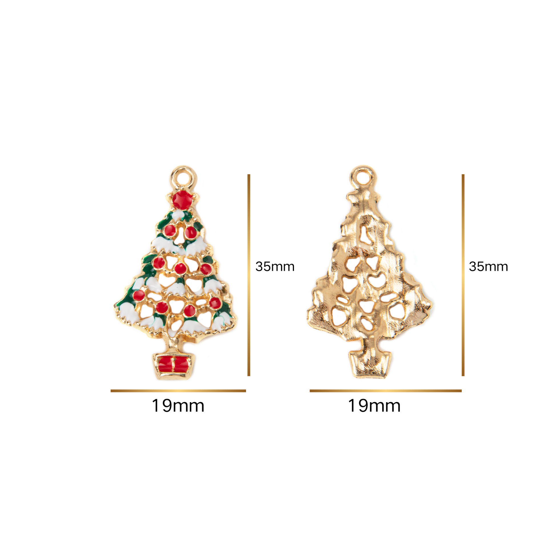 Christmas European and American diy alloy pendants, snowflake oil drop earrings, bracelets, keychains, small pendants, diy jewelry accessories Specification image