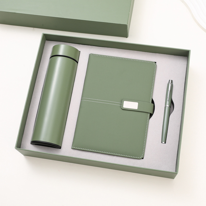 New smart insulated cup set, notebook gift box, business gift, corporate office culture set with logo