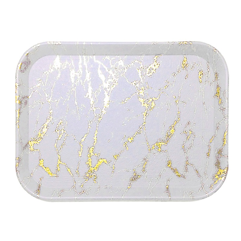 Cross Border Direct Supply Of Imitation Marble Tray Hotel Catering Home Cafe Pass Back Plate Thickened Square Round Application Scenario
