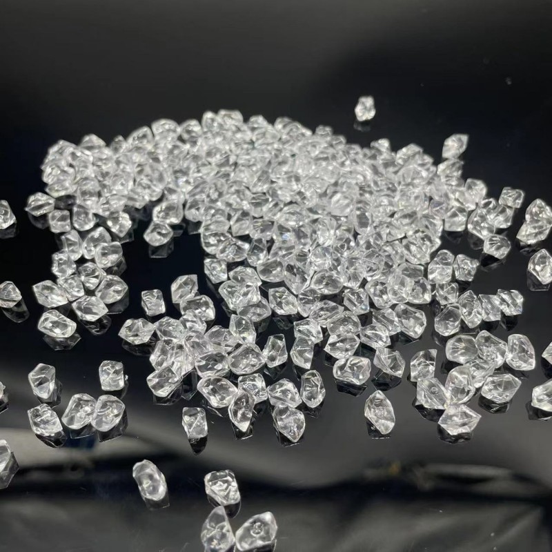 Acrylic simulated ice cubes, plastic fake ice cubes, irregular crushed ice particles, transparent carat diamond shooting props Specification drawing