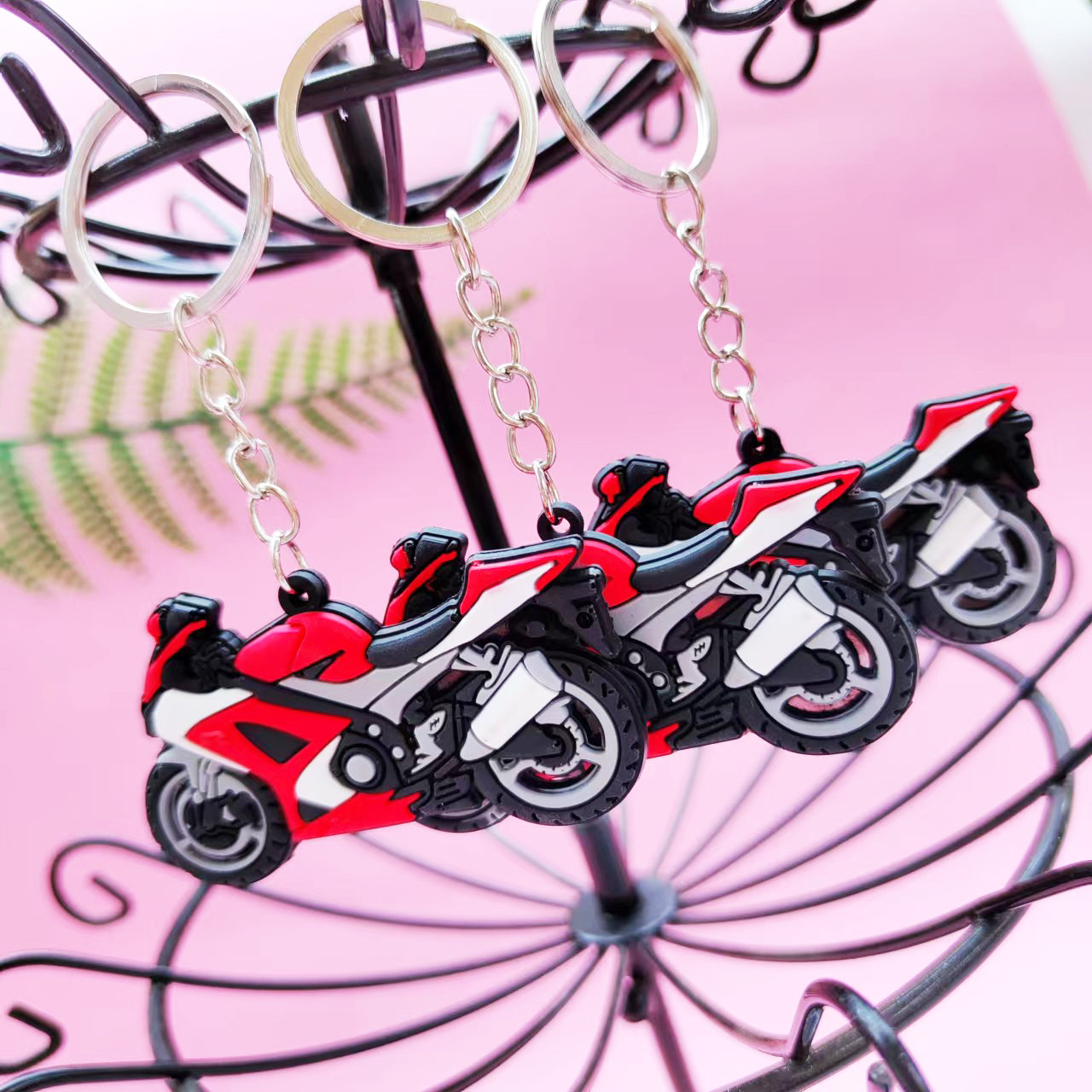 Wholesale Amazon Pvc Motorcycle Key Chain Three-Dimensional Bag Car Pendant Promotional Advertising Small Gifts
