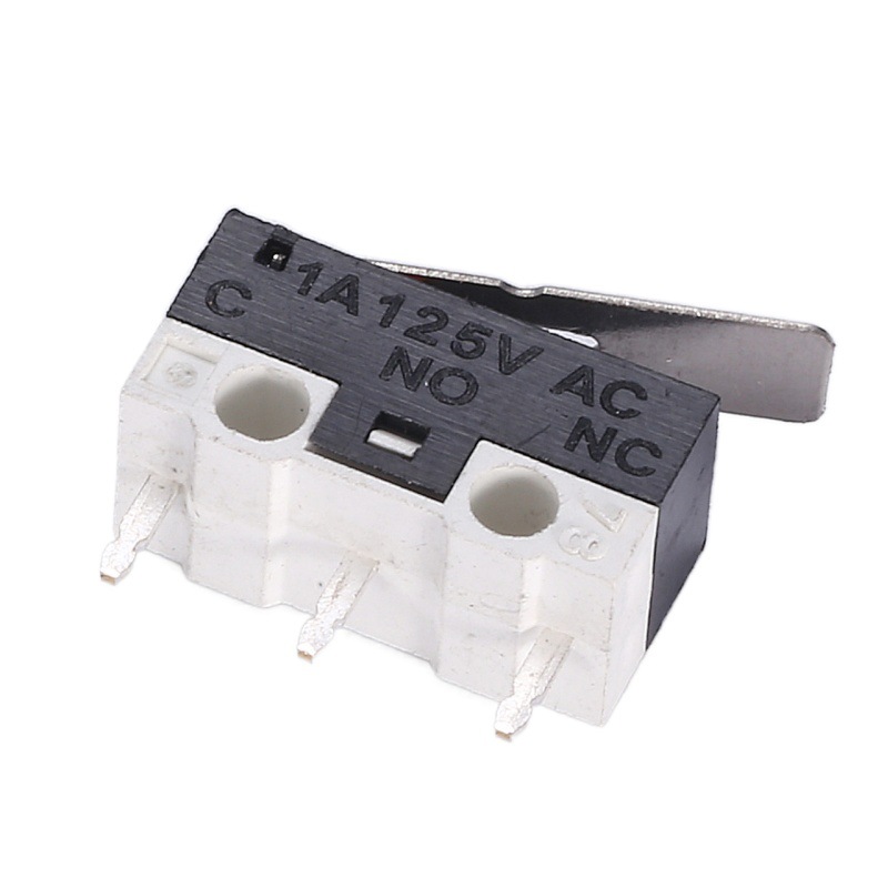 Mouse switch 2A125V three-pin KW10 small microswitch straight pin bent pin/with handle scroll wheel travel jog Item Picture