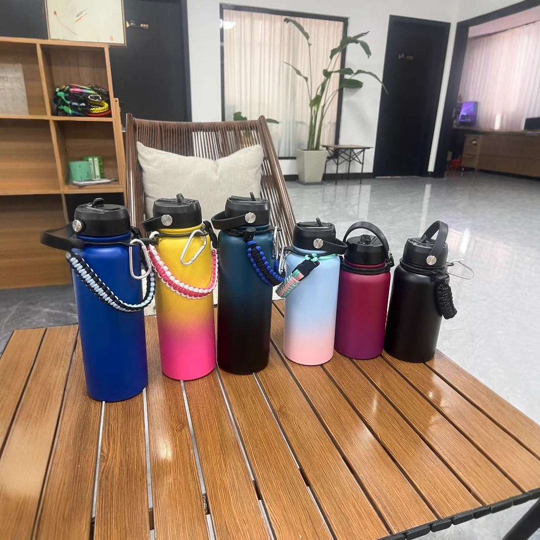 Amazon's best-selling stainless steel insulated cup, large-capacity portable woven rope space pot, outdoor fashionable car cup details Picture