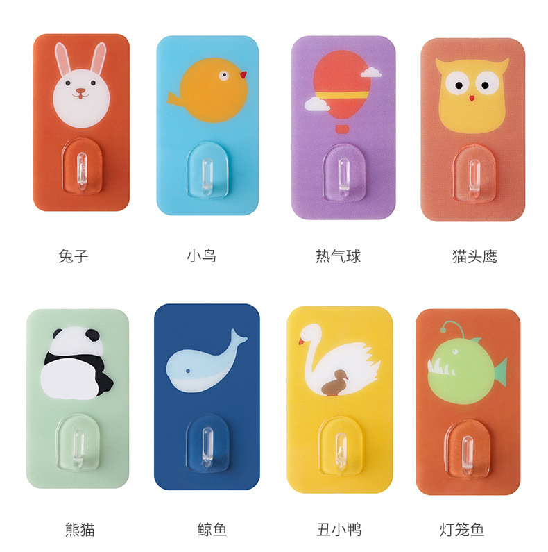 Punch Free Cartoon Hook Cute Hook Wholesale Strong Kitchen Bathroom Coat Hook Traceless Hook Hook Item Picture