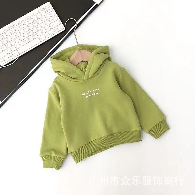 Chicos otoño invierno sudadera 2023 nuevo estilo con capucha peluche manga larga color sólido estampado de alta calidad guapo versión coreana niño bonito bonito Application Scenario