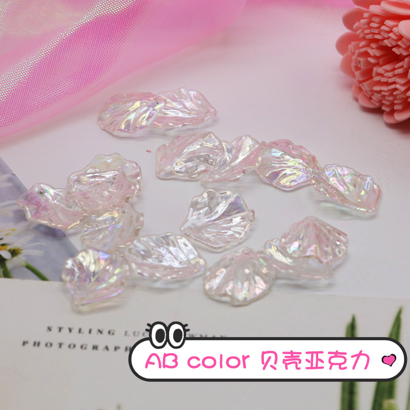 Acrylic transparent color-coated leaf hairpins, earrings, headbands, keychains, wristbands, DIY jewelry accessories Specification image