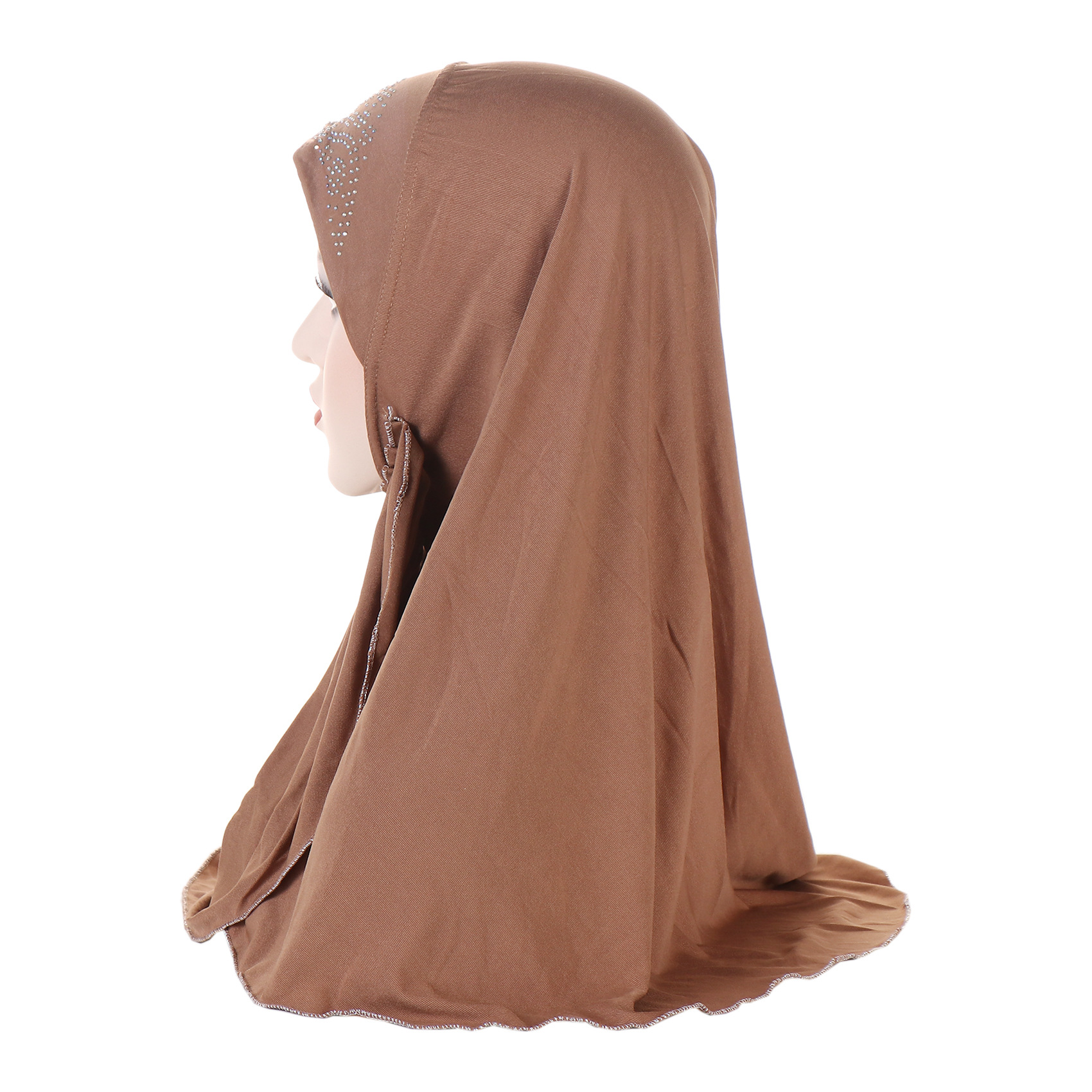 Cross-Border Foreign Trade New Muslim Headscarf Middle East Headscarf Hat Ladies Solid Color Hood In Stock Application Scenario