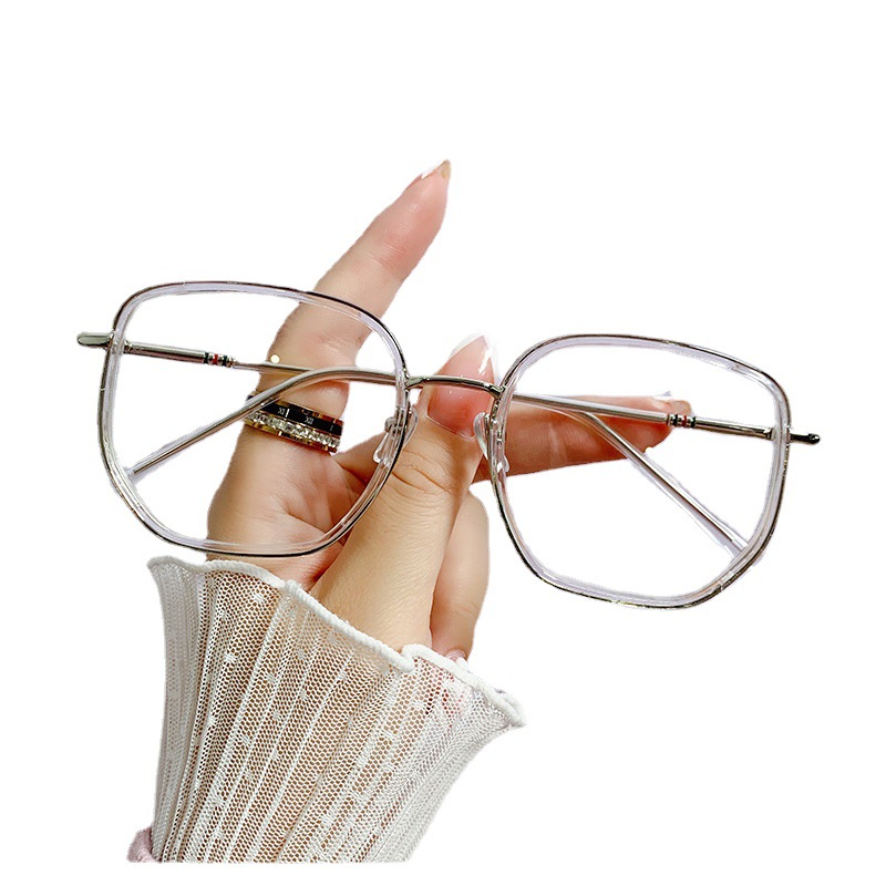 小红书G家同款光学眼镜绿色超轻大框架防蓝光眼镜素颜女可配近视详情图5