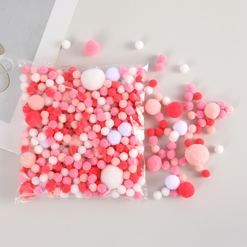 1-3cm混尺寸混色毛球跨境高弹毛球diy手作辅料配件毛球厂家批发详情8