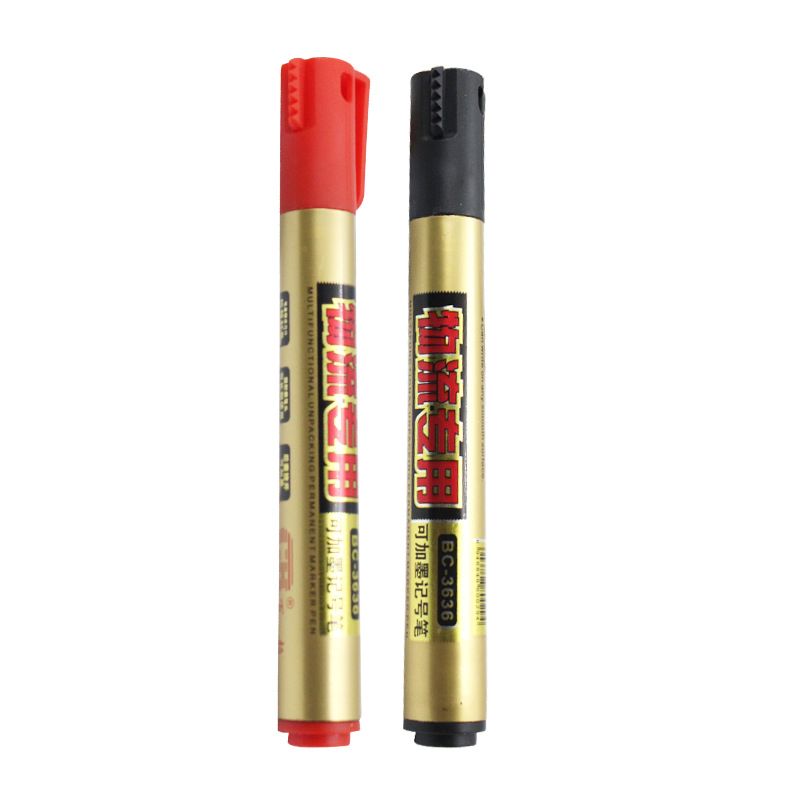 Logistics specialized wholesale large-capacity thick-tipped marker pens, ink-refilling, oil-based, single-tipped, wear-resistant, line-drawing, large-headed pens Item Picture