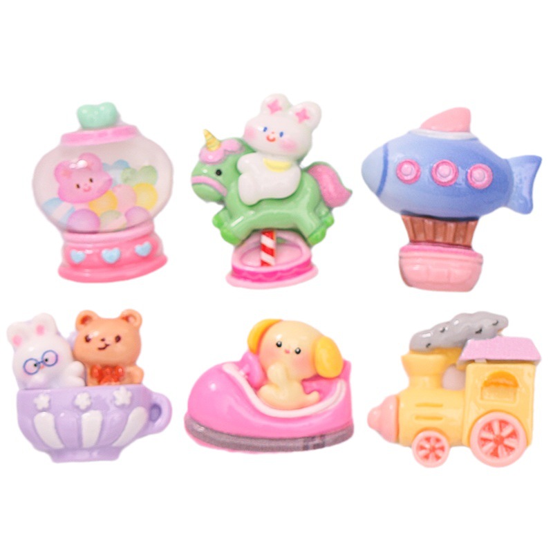 Amusement Park Airship Train Trojan Diy Cream Glue Mobile Phone Shell Hair Accessories Shoe Buckle Resin Accessories Wholesale Item Picture