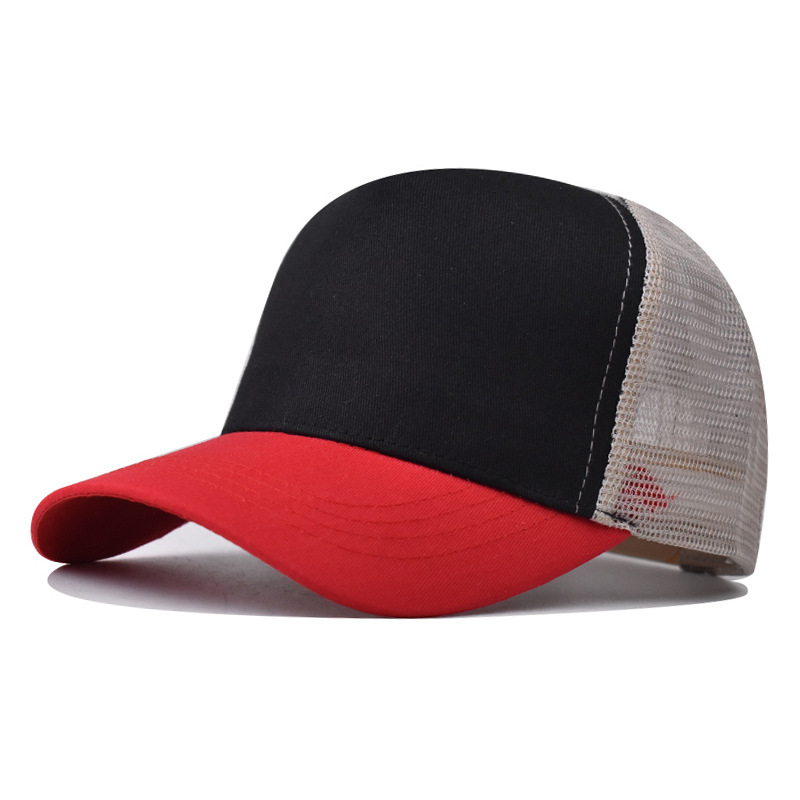Cross-Border 2023 Foreign Trade Multi-Color Classic Cotton Net Cap, Simple Color-Blocked Cotton Breathable Baseball Cap, Smooth Plate Baseball Cap Item Picture