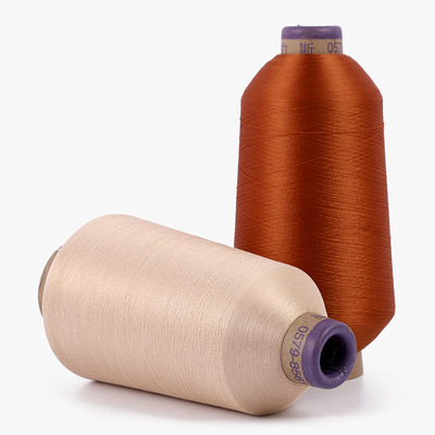 Factory direct supply of dyed high-elastic silk thread, nylon colored yarn for base socks, patchwork thread, colored elastic sewing and overlock edge thread Item Picture