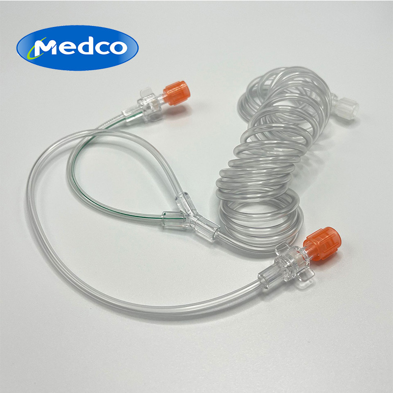 Cross-border exclusive disposable high-pressure angiography syringe, straight tube, spiral tube, high-pressure braided tube, individual English packaging