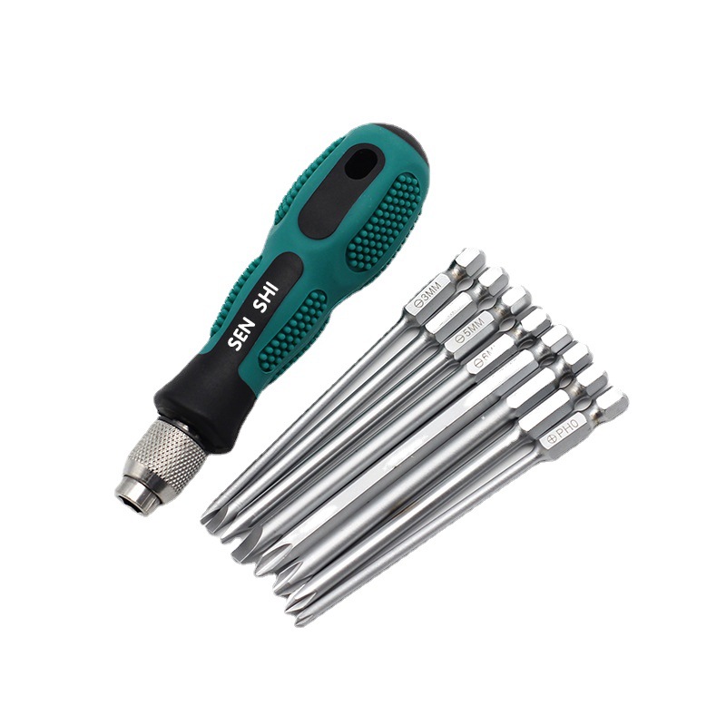 Chromium vanadium eight-head screwdriver portable bag set, 8-in-one screwdriver set, maintenance tool portable bag Item Picture