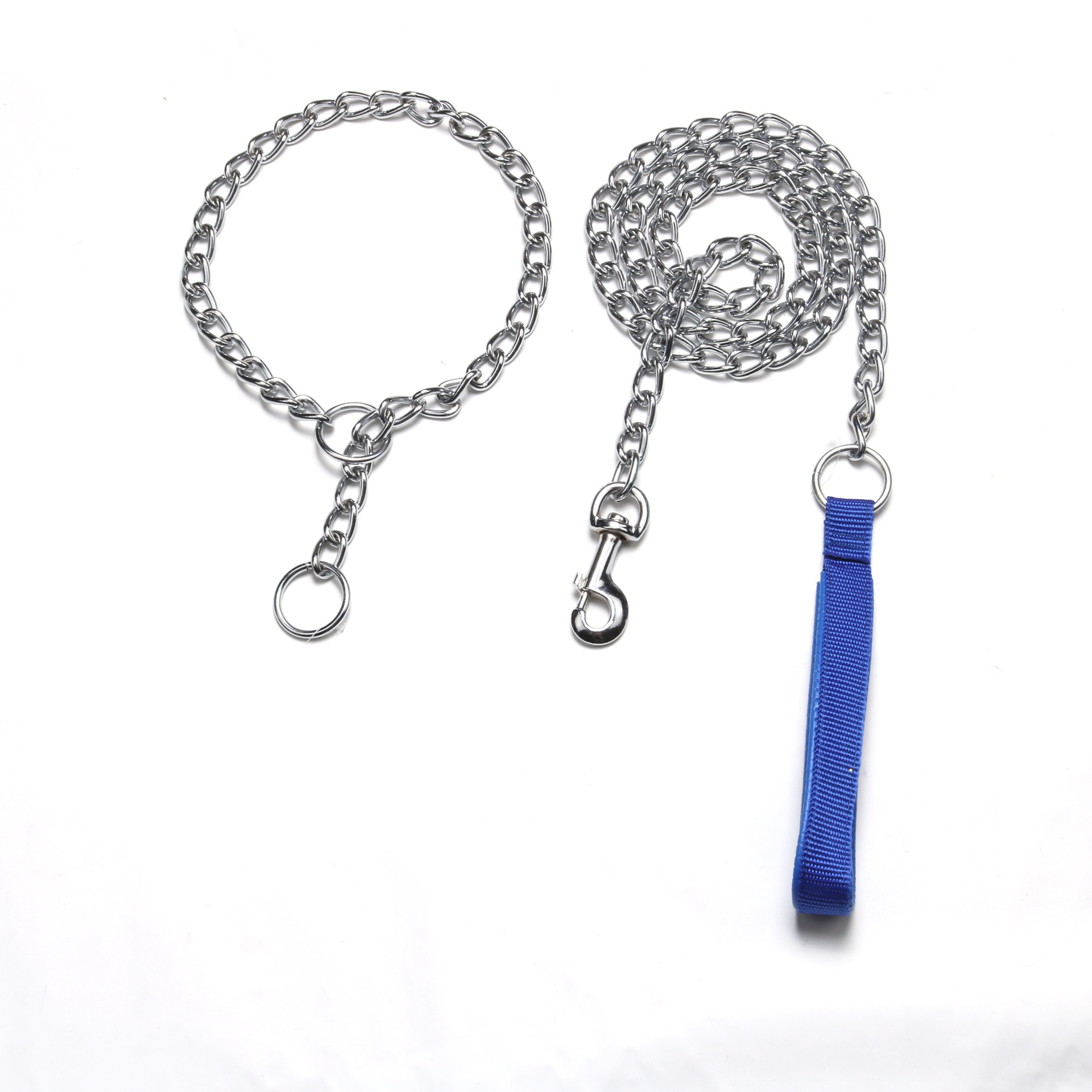 Wholesale stainless steel P-chain all-in-one dog training tool, dog collar, Schnauzer dog necklace, iron chain anti-bite dog collar Application Scenario