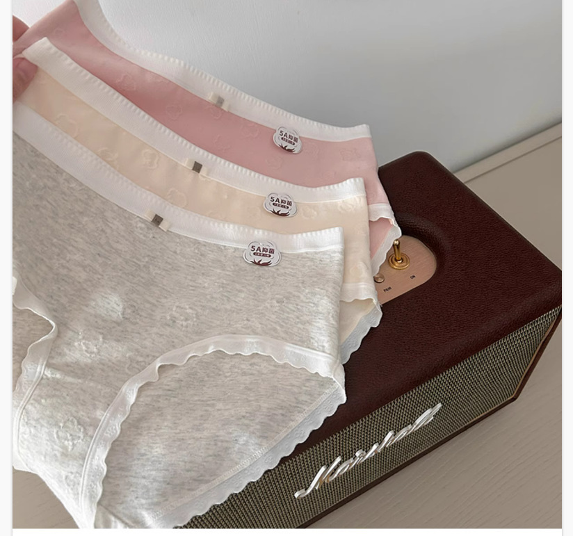 5AA class baby cotton girls' pure cotton underwear, all-cotton antibacterial women's mid-waist girls' style Japanese women's wholesale details Picture