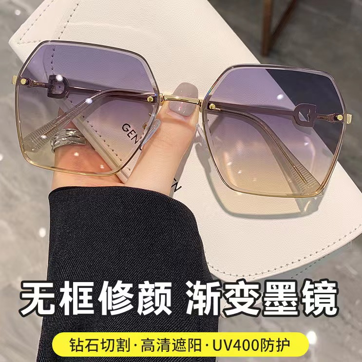 2024新款时尚奢华高级感太阳镜女 夏季遮阳防晒网红大框百搭墨镜