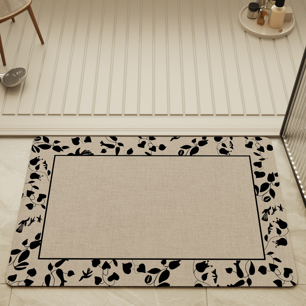 Bathroom Mat Toilet Diatom Mud Absorbent Mat Toilet Toilet Door Carpet Entry Door Non-Slip Soft Mat Specification drawing