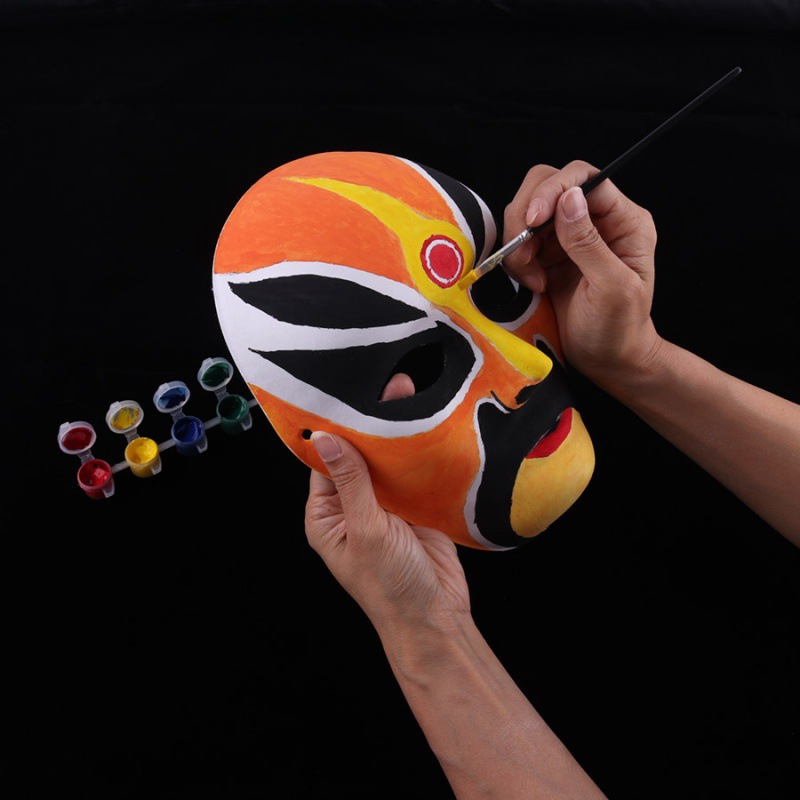 哪吒/面具道具/网红狐狸面具/手工绘画戏曲京剧脸/面具儿童卡通细节图