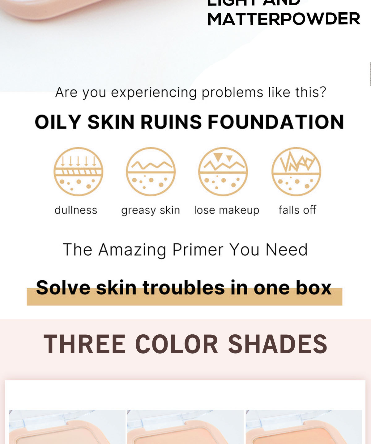 SEVENCOOL facial powder contouring plate brightens skin tone, refines contours, and provides long-lasting concealer and natural color pic 5