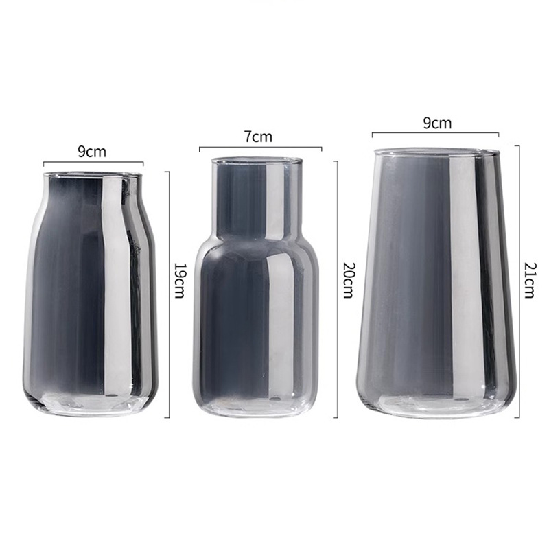 European Modern Simple Transparent Advanced Sense Vase Household Hydroponic Flower Arrangement Living Room Tabletop Decoration Ins Wind Flowerpot Item Picture