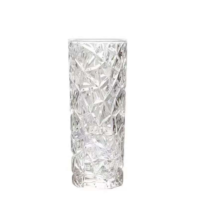 Wholesale of Nordic InS-style transparent glass vases, high-end and auspicious bamboo glassware decorative vases Item Picture