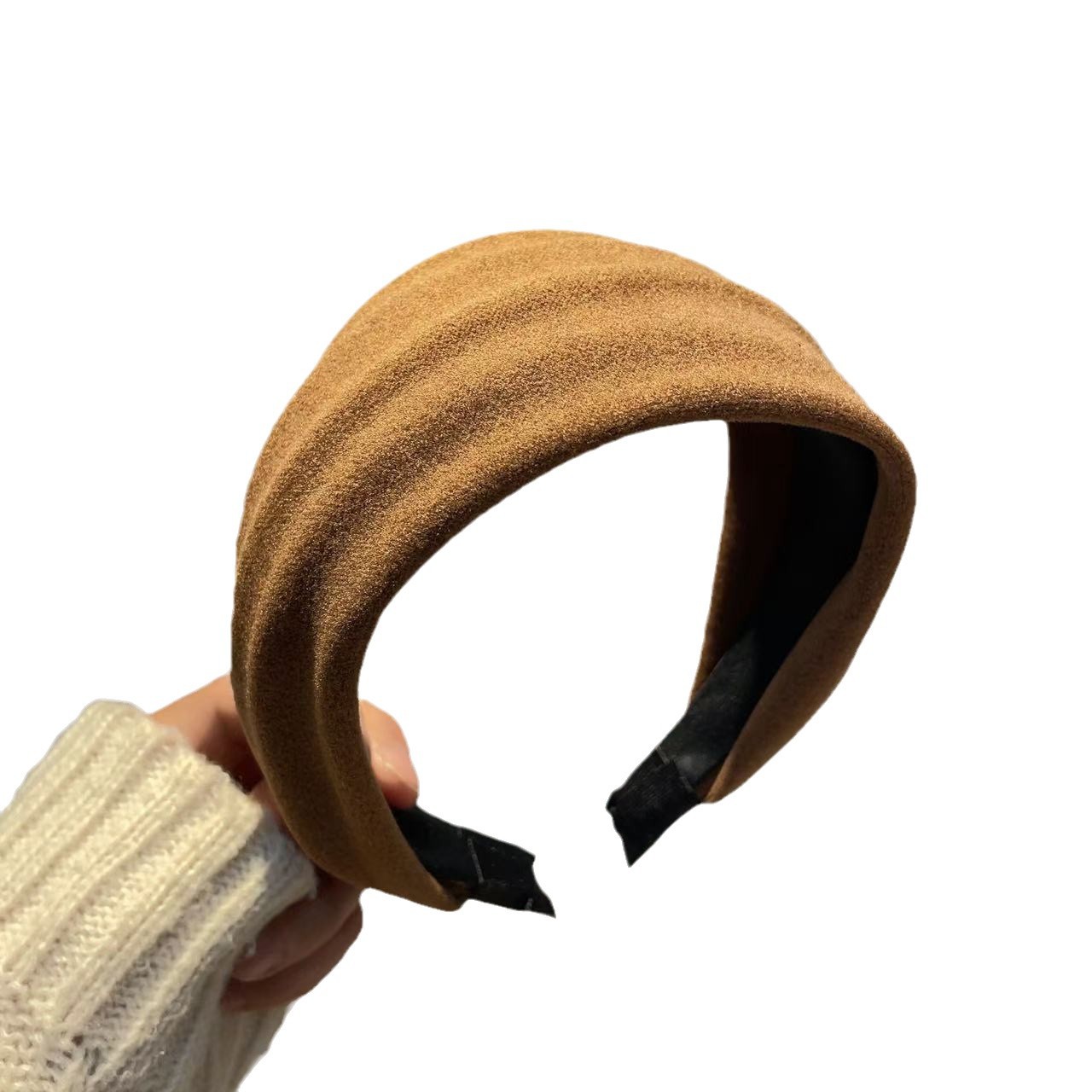 Pumpkin brown for whitening autumn and winter knitted wide-brimmed hairband 24 new style hairpin headband high head band Elegant headband for women Item Picture