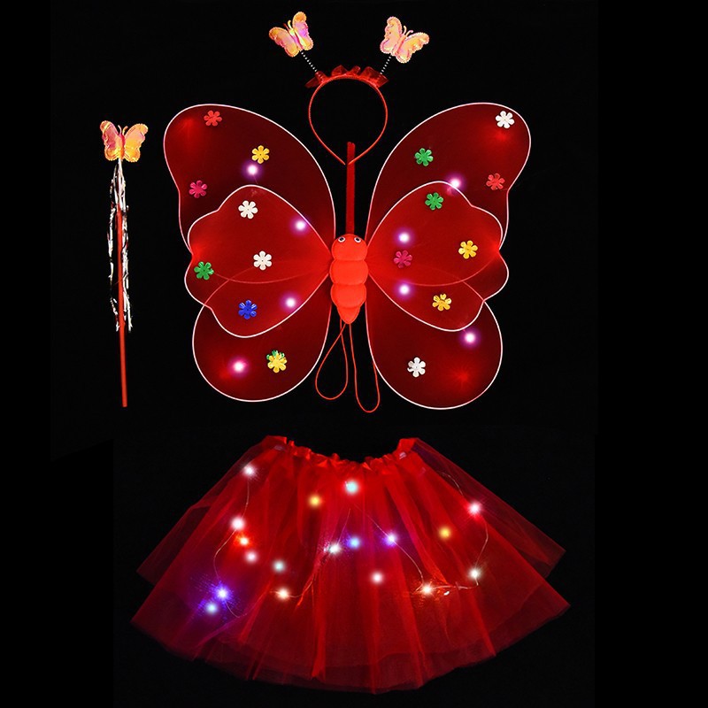 Children's toys: butterfly wings, luminous butterfly wings, sequined butterfly wings, double-layer butterfly wings, luminous wings, street stalls, scenic spots, parks, best-selling toys Application Scenario