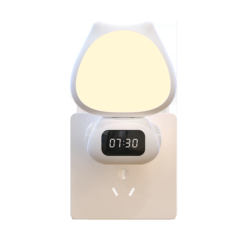 Lanmeike Smart Rotating Meow Meow Light Remote Control Night Light Bedroom Plug-in baby Feeding eye-protecting Night Light Bedside lamp Item Picture