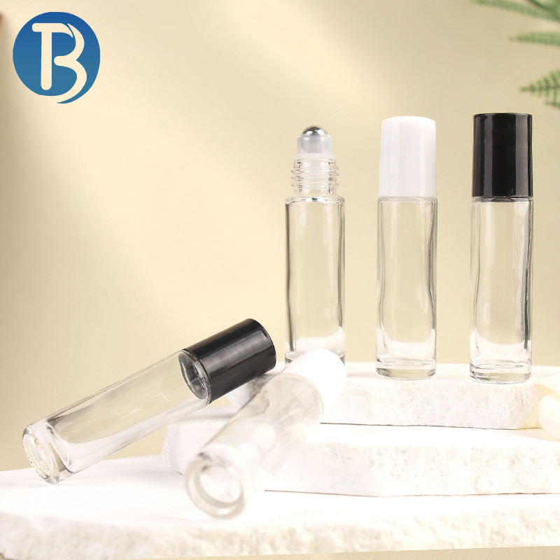 In stock: 10ml glass ball bottle, transparent perfume dispensed bottle, steel ball eye cream, essential oil ball bottle, empty cosmetic bottle Application Scenario