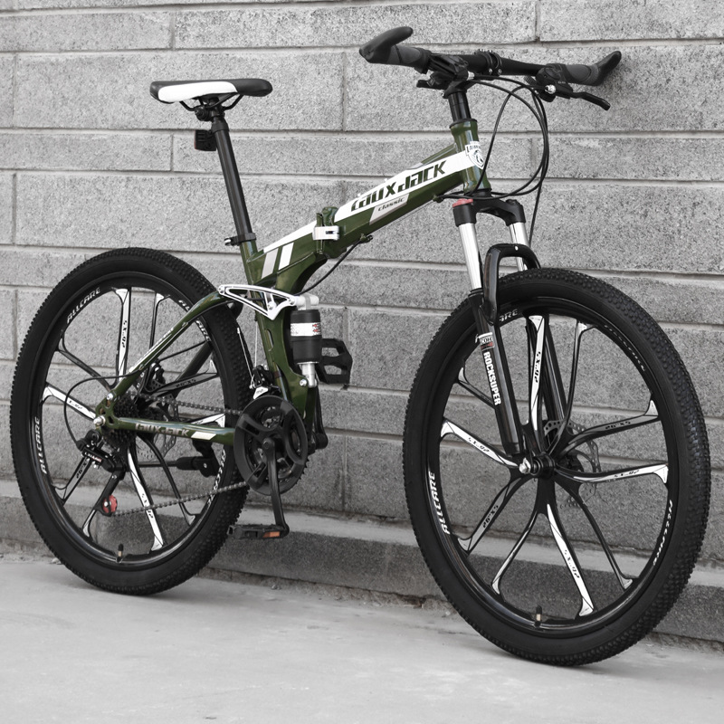 Cross-Border Wholesale Mountain Bike 26 Inch Variable Speed Folding Shock-Absorbing Bike Bicycle Disc Brake Student Mountain Bike Item Picture