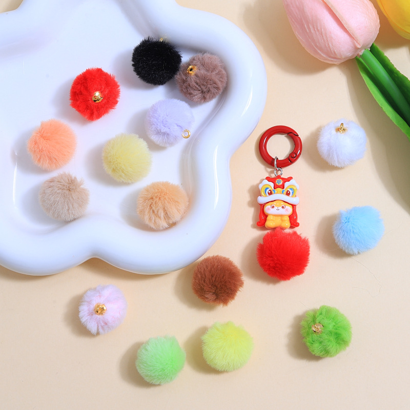 毛线帽子配件/手套女挂脖韩版/弹力网弹力/小熊商标/毛线花细节图