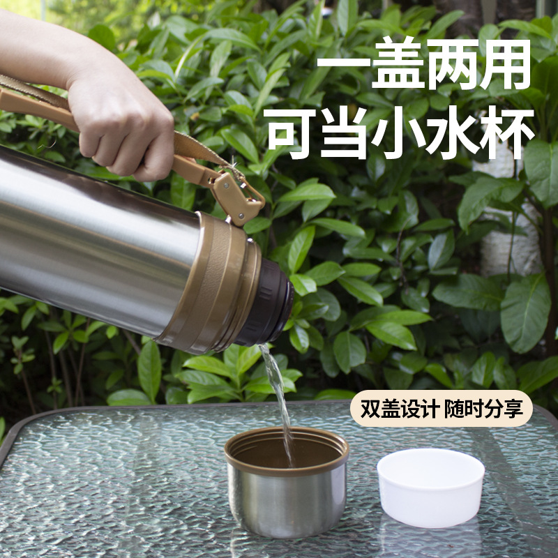 304 stainless steel insulated cup, portable handle vacuum travel kettle, outdoor large-capacity sports water kettle Specification image
