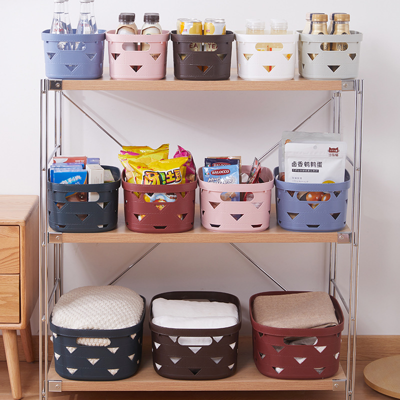 Zhenrong Oval Storage Basket Plastic Pp Hollow Debris Basket Factory Parts Small Objects Finishing Storage Basket Wholesale Application Scenario