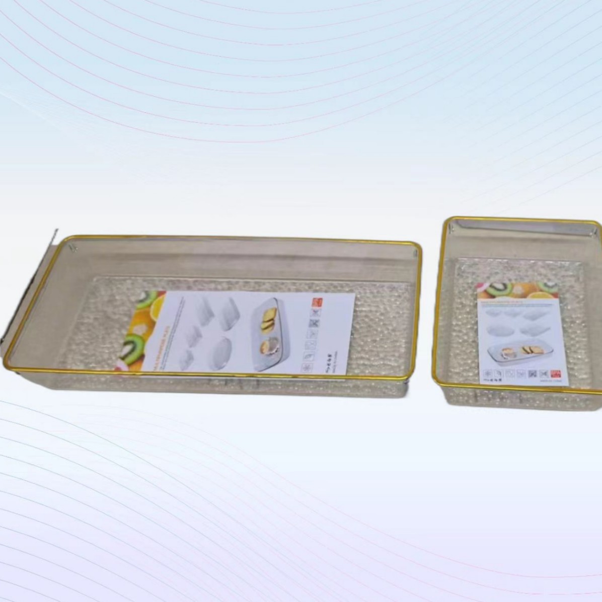 Factory-supplied rectangular hotel trays for storing sundries, fruits and vegetables, and household storage trays full figure