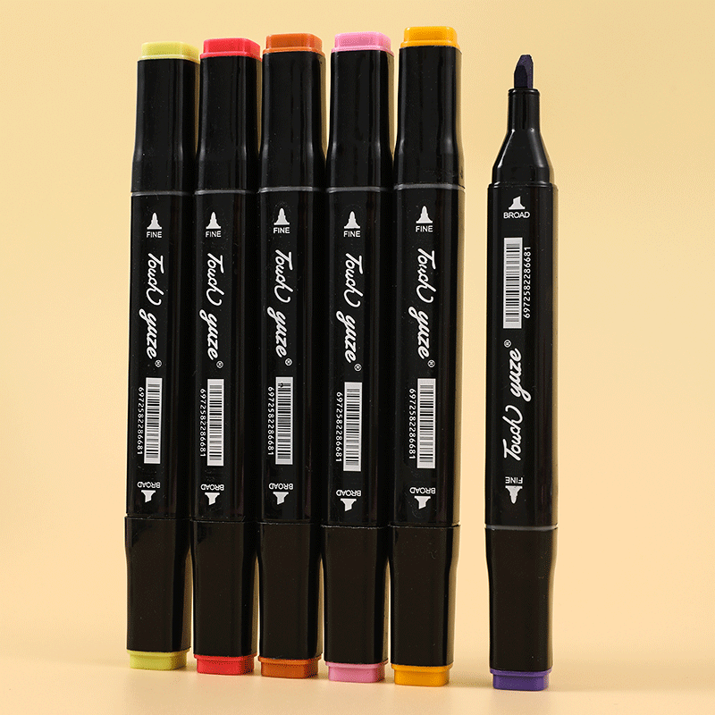 厂家批发双头油性马克笔手绘套装学生美术彩色笔动漫绘画笔60色详情图3