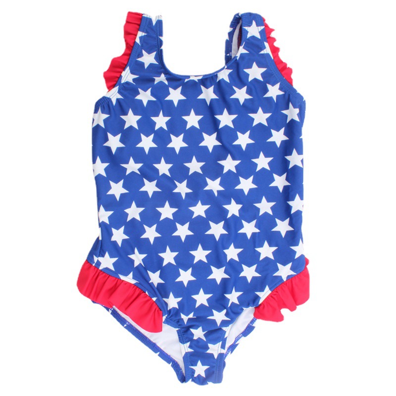 Baby Swimsuit Nylon Laika Children American Flag 12345 Year Old Baby Swimming Body Wholesale Item Picture