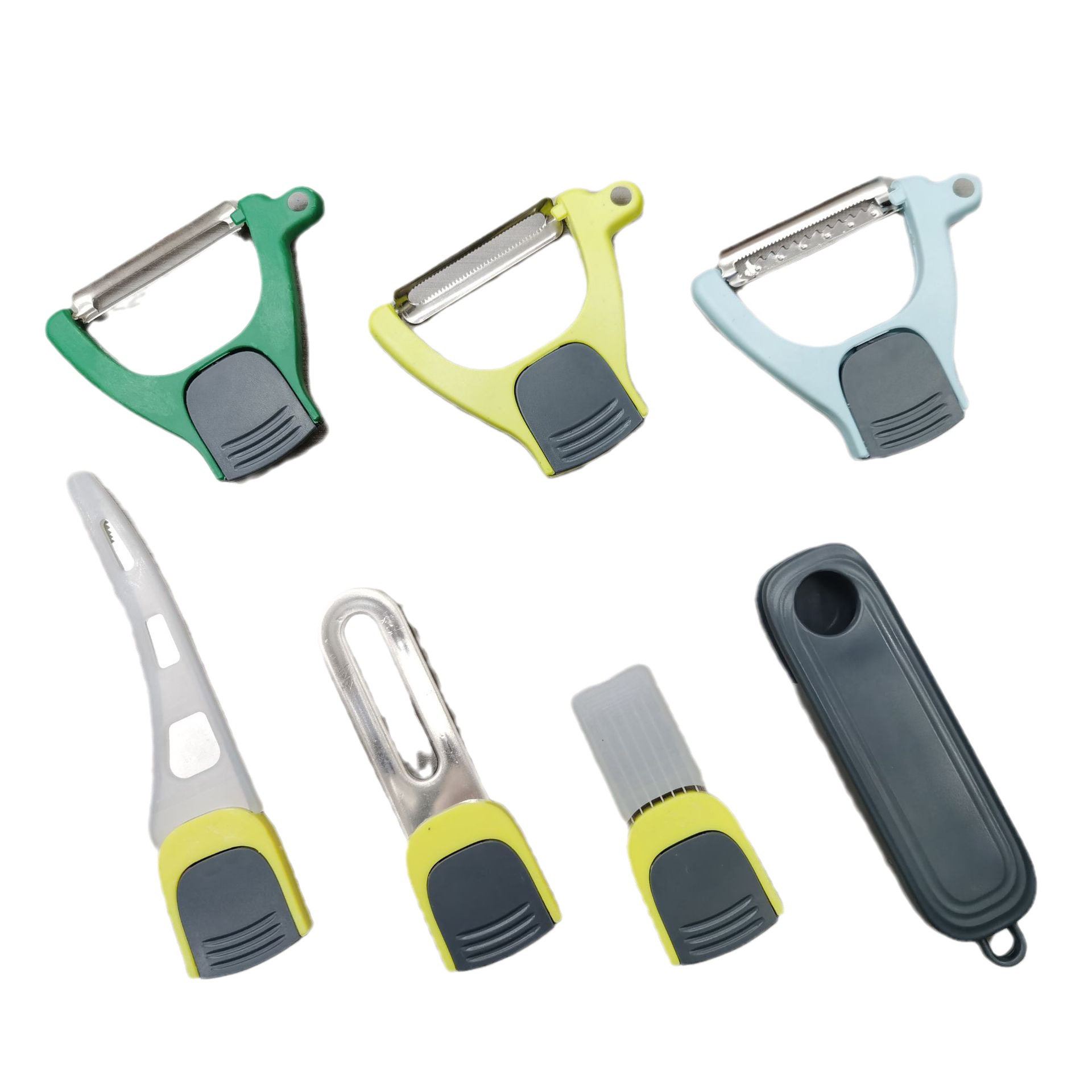 6-in-1 peeler set for kitchen use, 304 stainless steel, multi-functional fruit and vegetable peeler and fish scale scraper Specification image