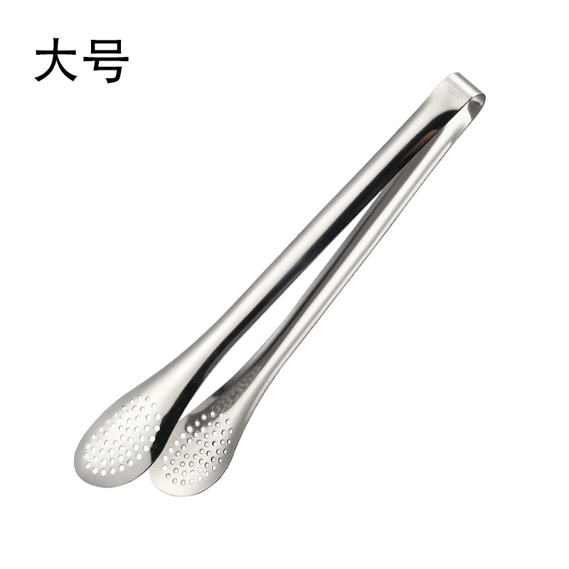 不锈钢食物夹白底实物图