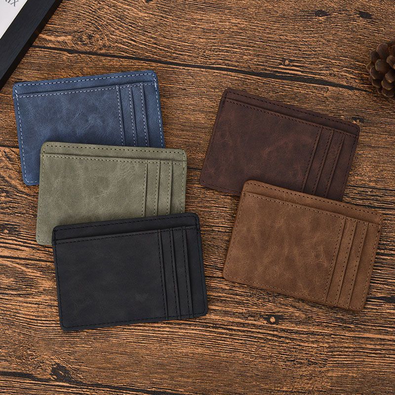 Portable, retro, thin, multi-slot, fashionable coin purse, universal and multi-functional card case details Picture