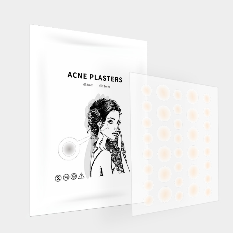 痘贴跨境亚马逊痘痘贴隐形净痘贴遮瑕贴压边型痘痘贴袋装热销36粒