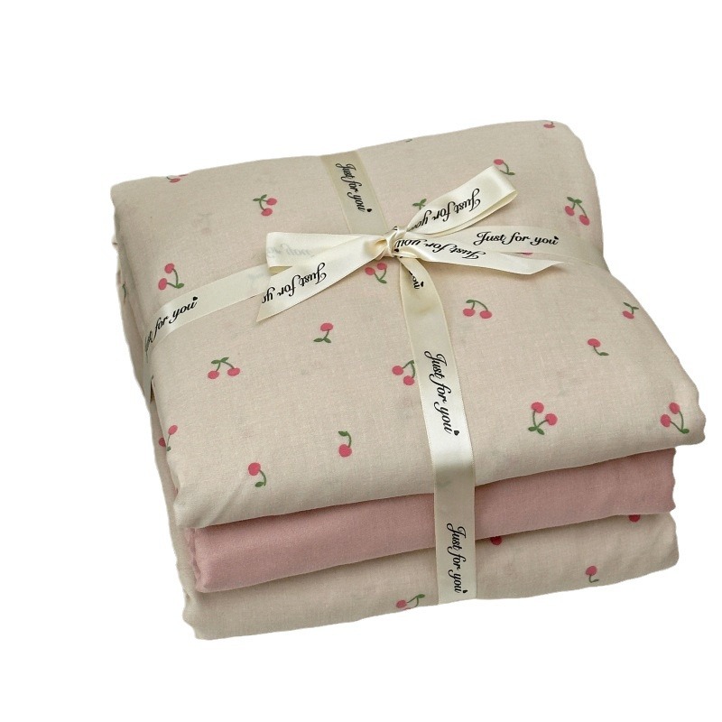 Class A mother and baby grade all-cotton and pure cotton double-layer yarn four-piece set, Aika ventilation student and children's dormitory three-piece set Item Picture