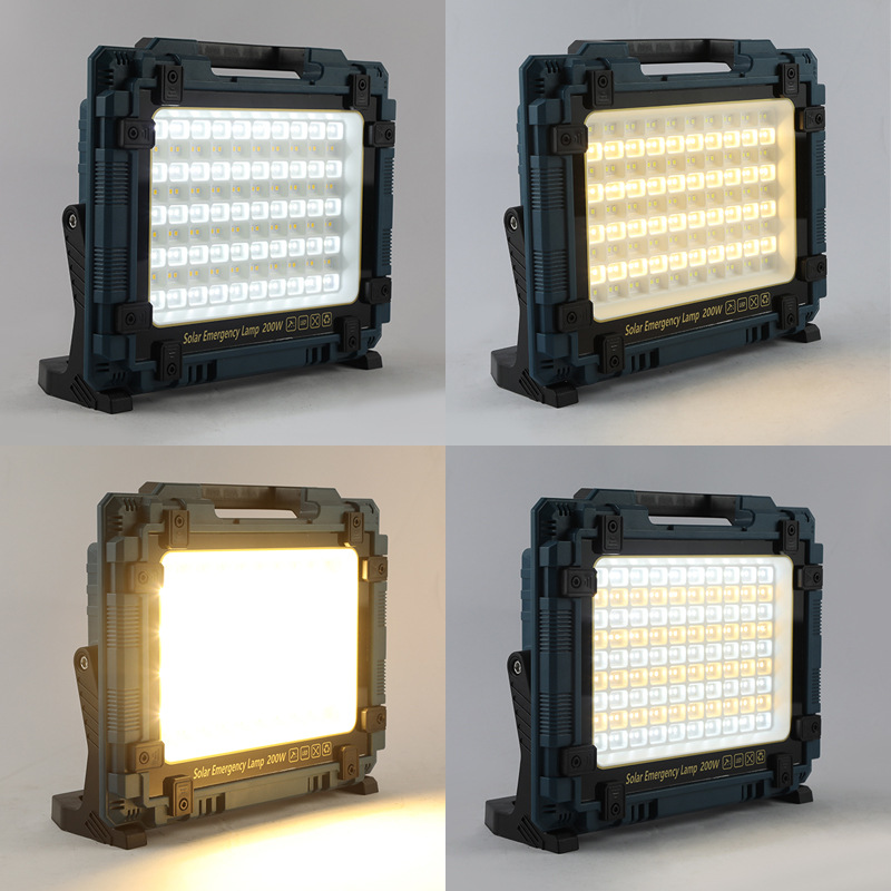 Solar Split Floodlight Work Light Endless Dimming Long Life Rechargeable Multi-Functional Camping Light details Picture