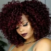 A wig for women with fluffy black small curly hair, short curly hair from Europe and America, and synthetic fiber hair Specification image