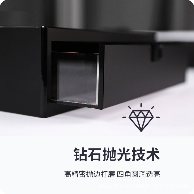 酒店洗漱用品收纳盒卫生间亚克力易耗品牙刷纸巾茶叶盒托盘遥控座细节图