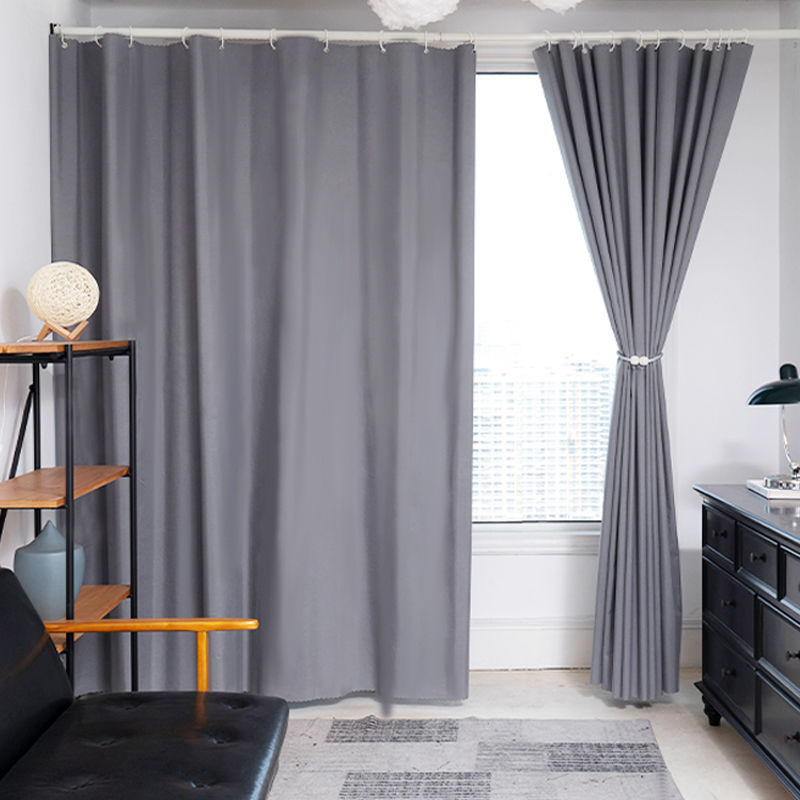 100% blackout curtain finished a complete set of easy installation bedroom dormitory dormitory rented house shade living room home Application Scenario